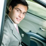 Businessman in the car
